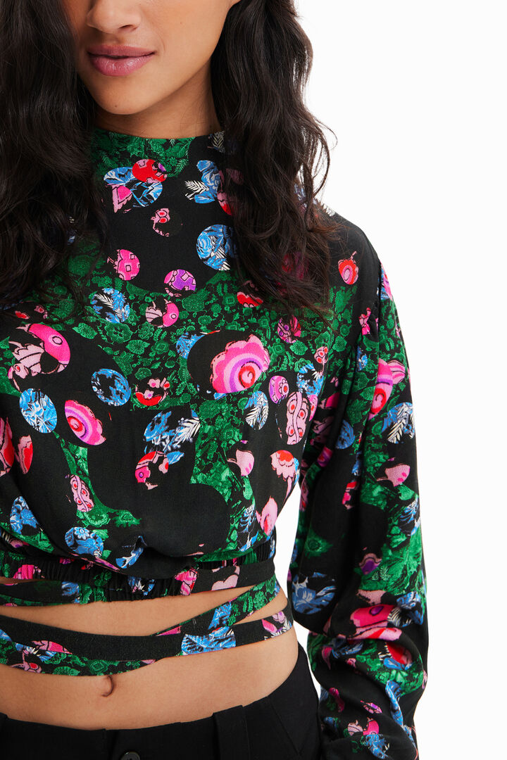 M. Christian Lacroix cropped floral blouse | Desigual