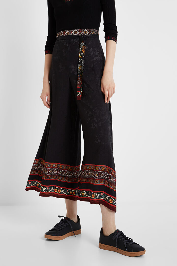 Viscose wide leg trousers | Desigual