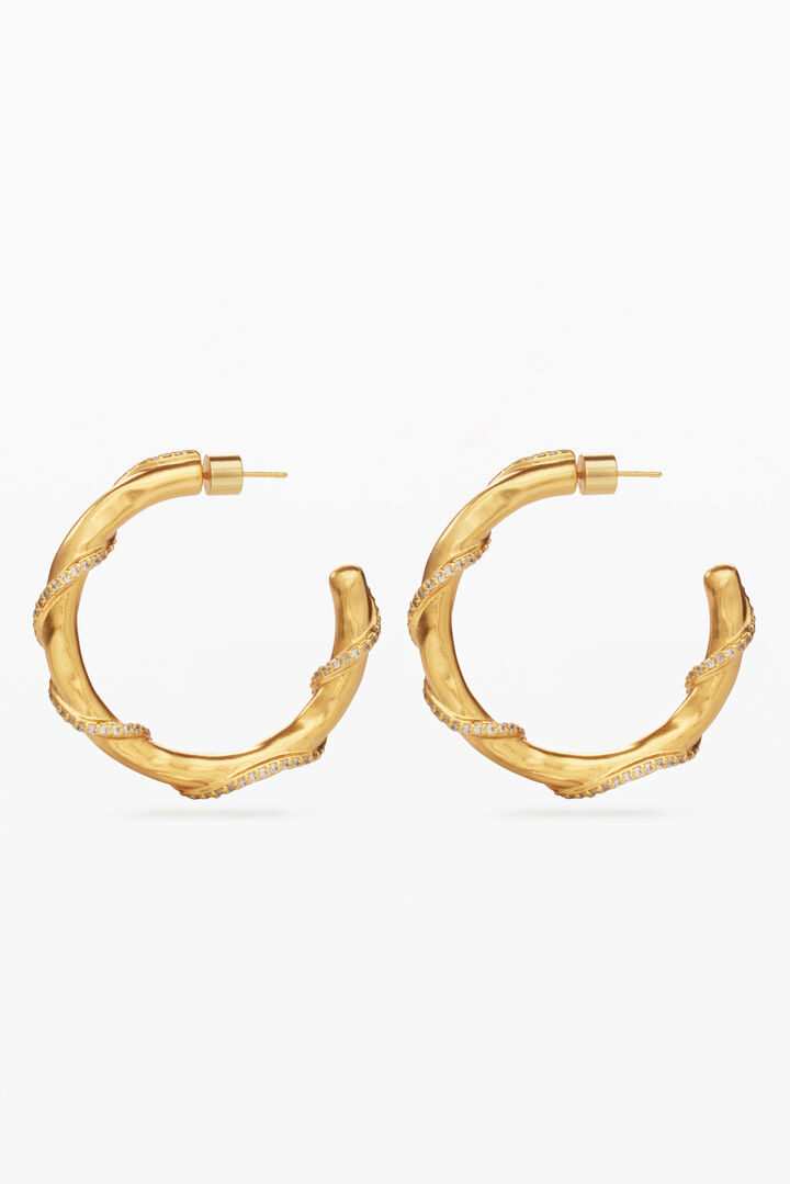 Zalio gold-plated crystal earrings | Desigual