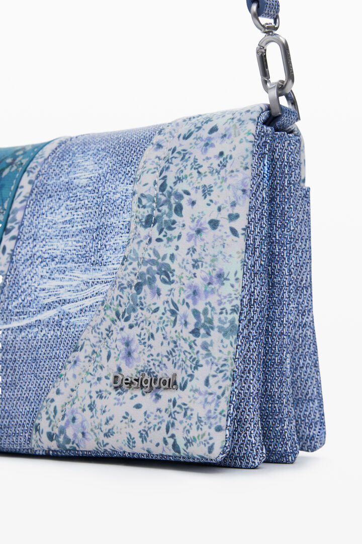 Small denim patch crossbody bag | Desigual