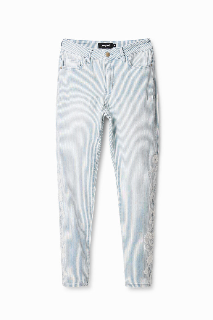 Striped skinny jeans | Desigual