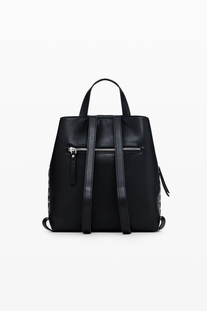 Mochila efecto piel bolsillos mediana | Desigual