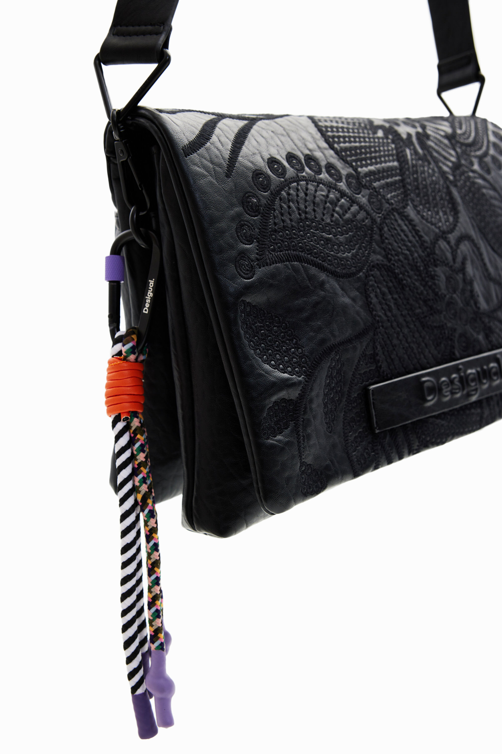 Women s M embroidered floral crossbody bag I Desigual