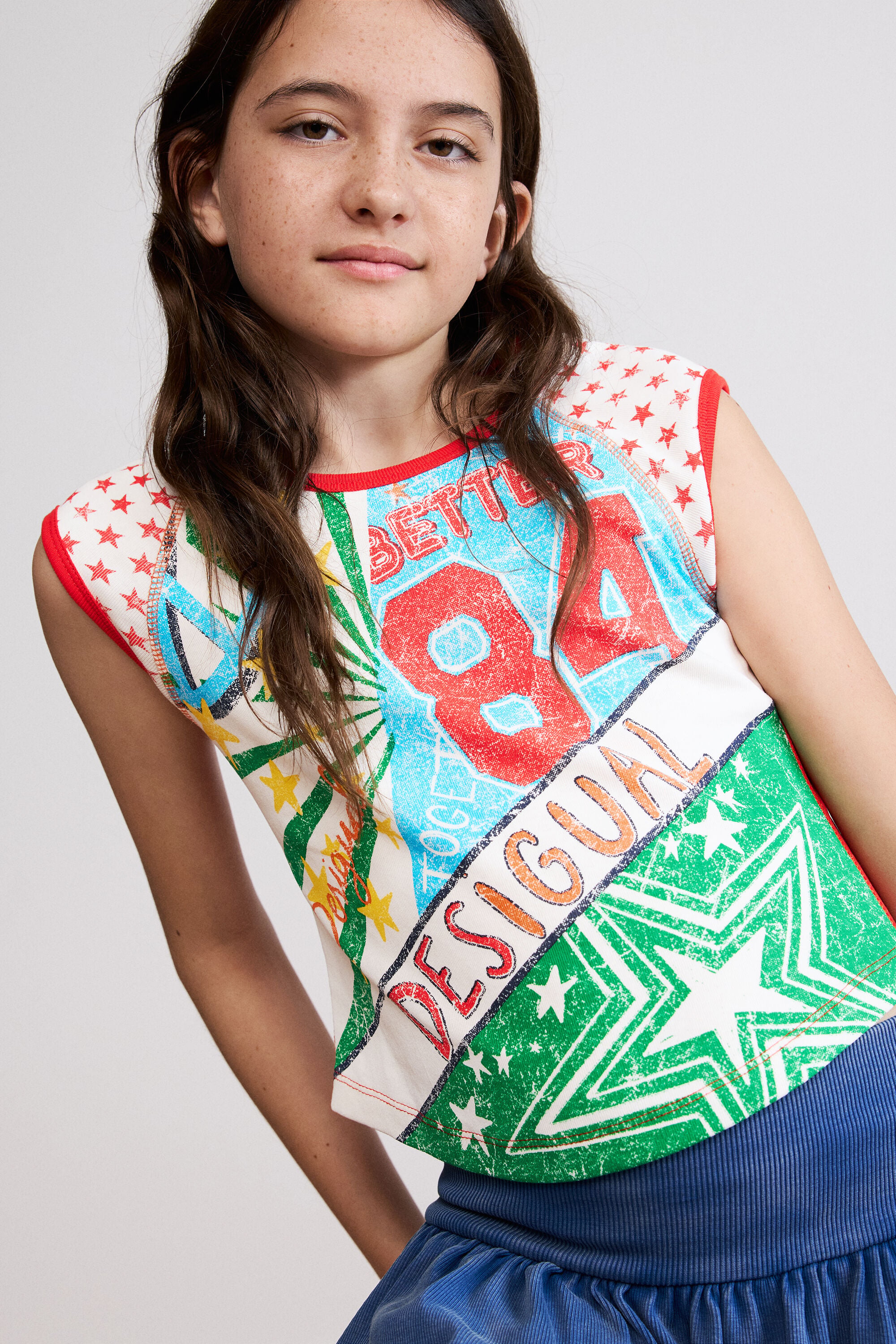Camiseta estampada multicolor