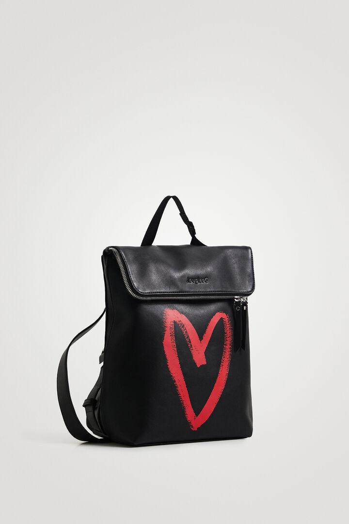 Mochila cuadrada efecto piel | Desigual