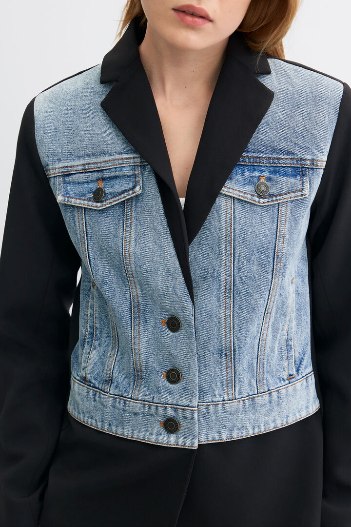 kombinovan&eacute; denim sako