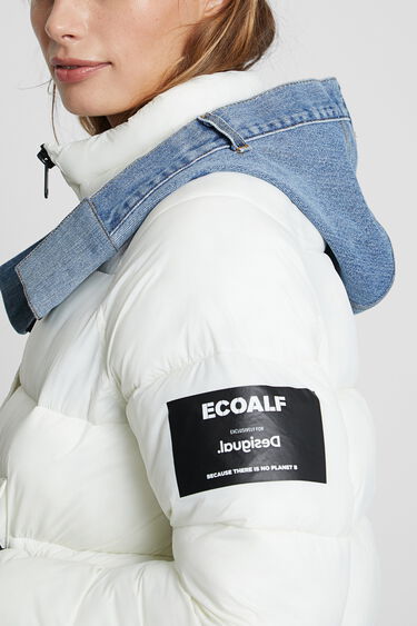 Short padded jacket with double hood | Desigual
