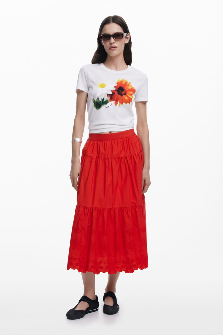 T-shirt à fleurs floues | Desigual