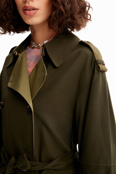 Oversize belted trench coat | Desigual