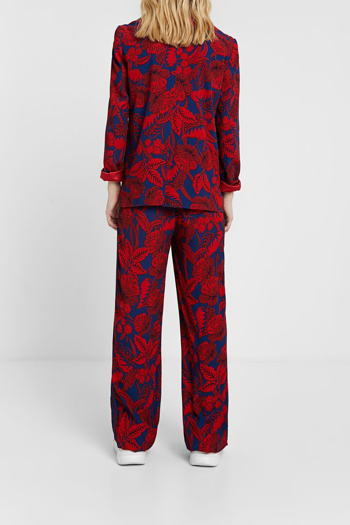Floral print palazzo trousers | Desigual