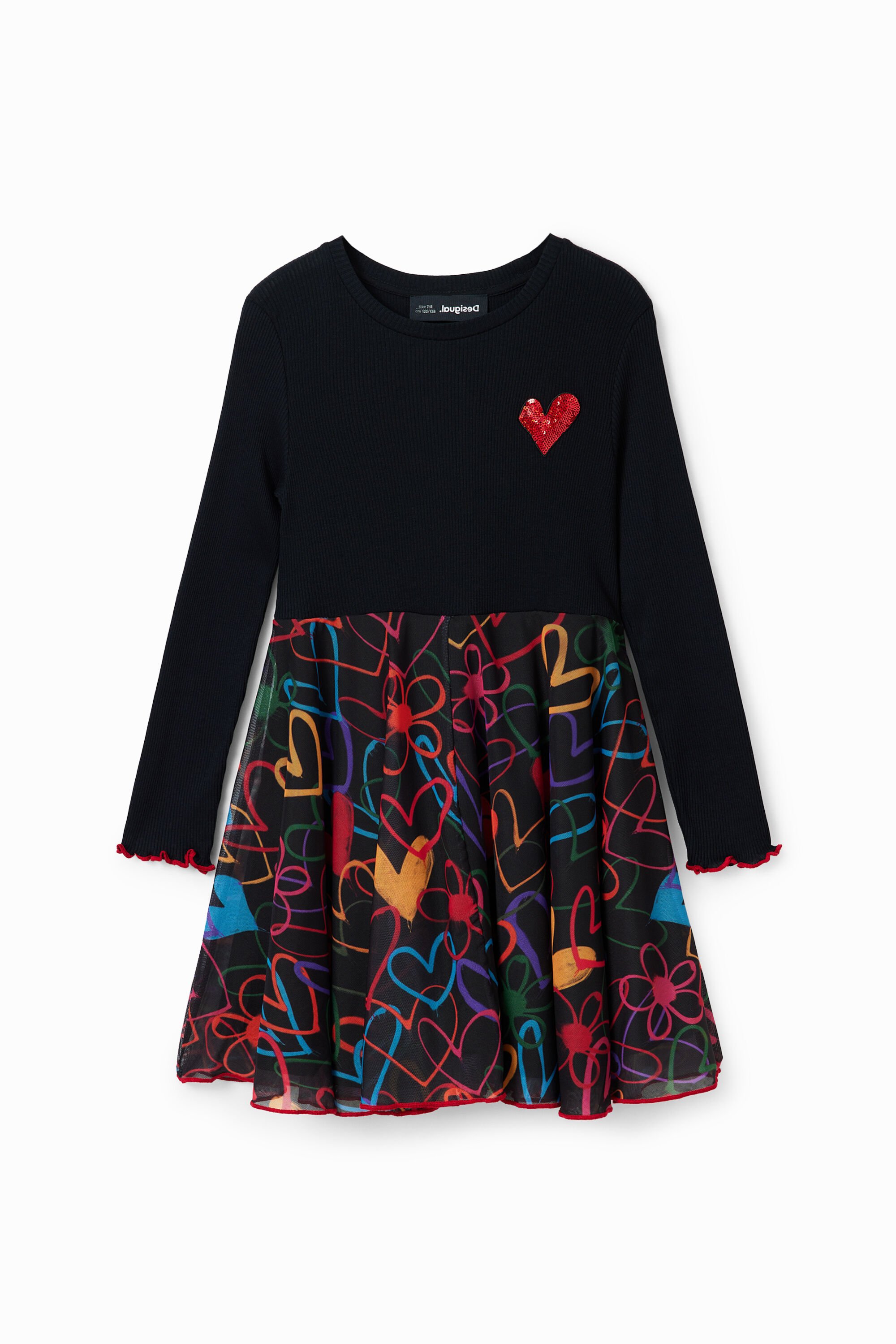 Short combination heart dress