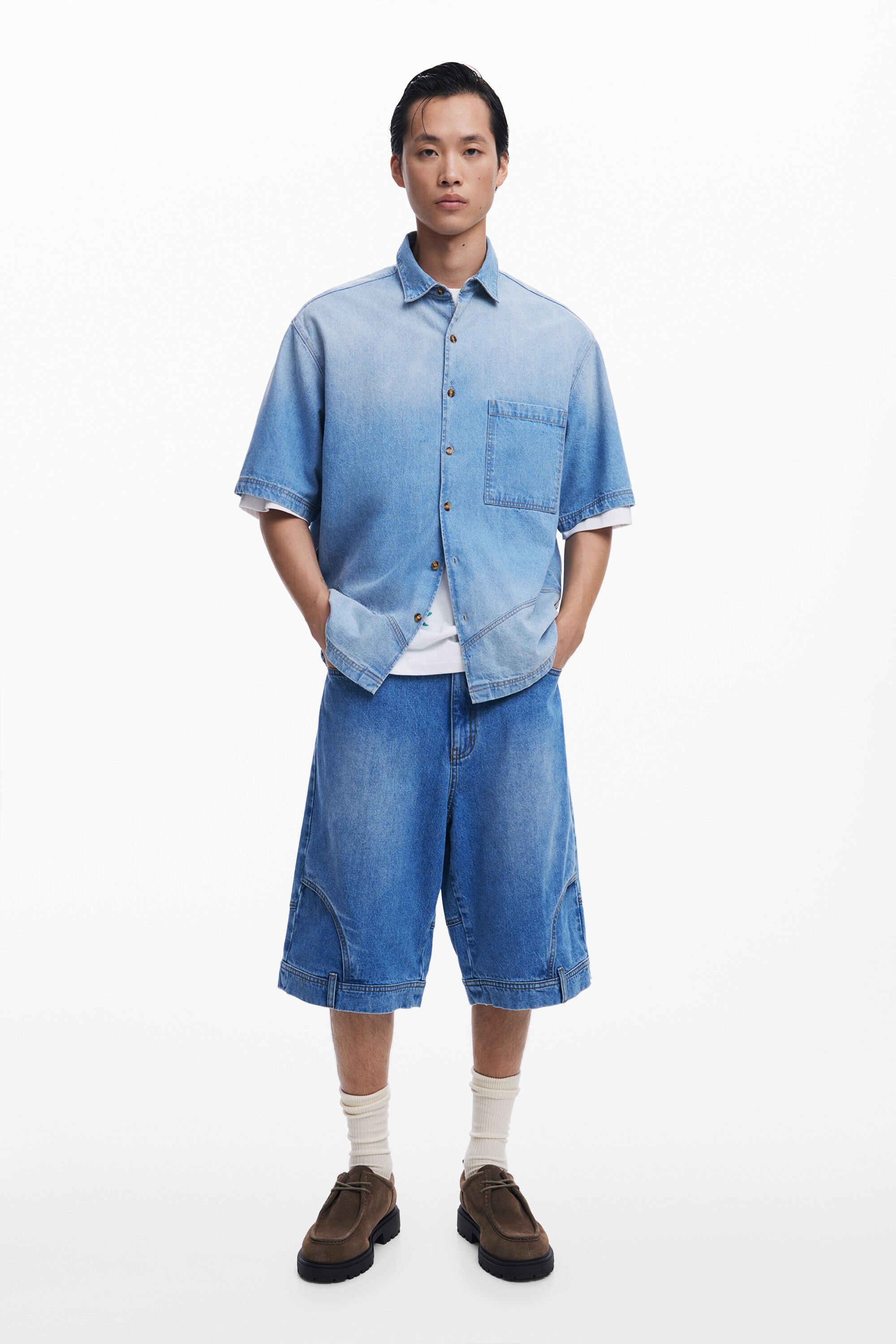 デシグアル Desigual メンズ 長袖シャツ （ホワイト