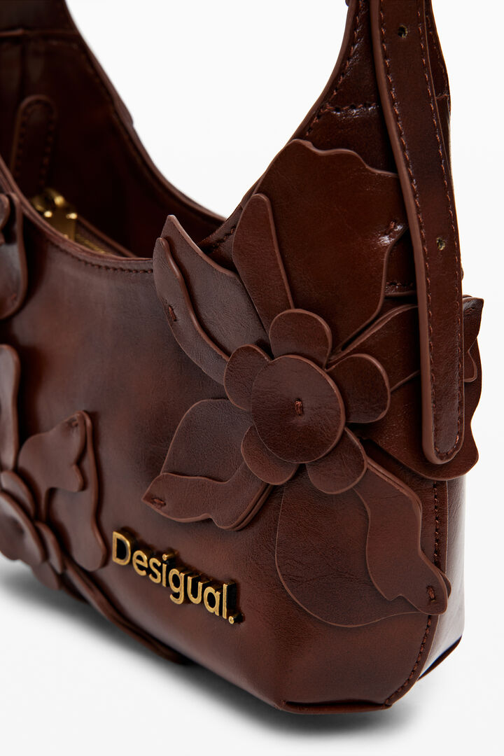 Glanzende mini bloemen tas | Desigual