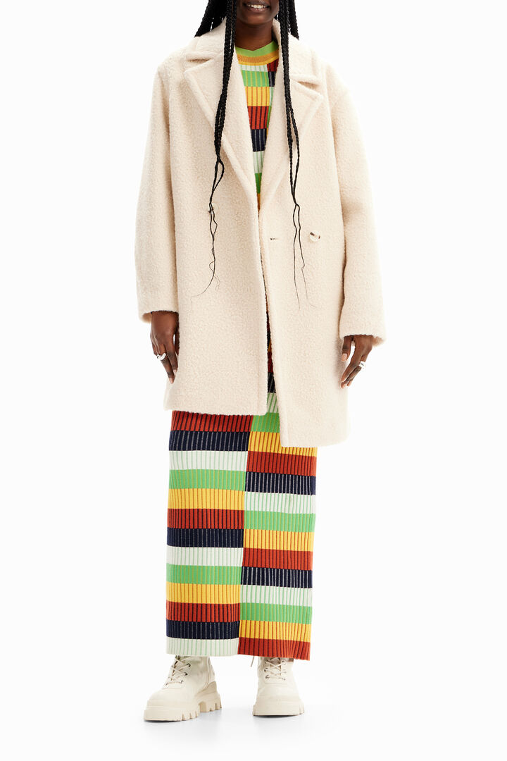 Manteau croisé bouclé | Desigual