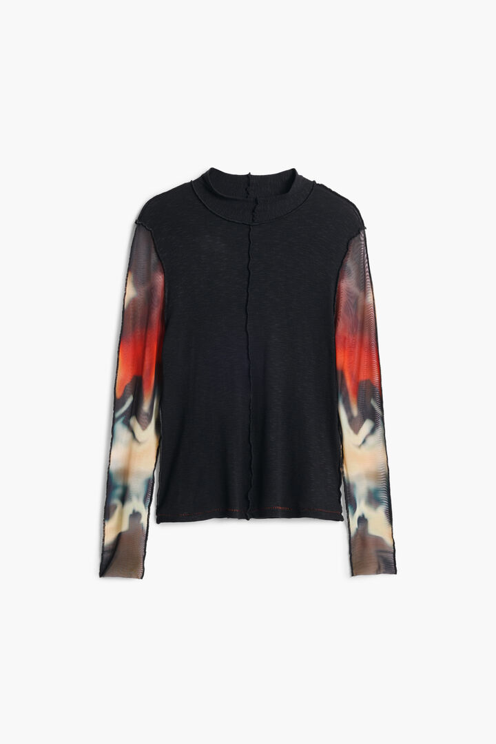 Camiseta mangas transparentes | Desigual