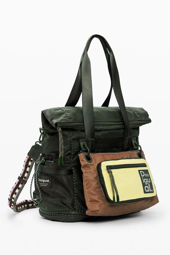 Mochila voyager de nylon encerado | Desigual