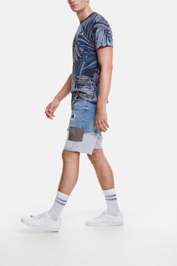 Pantalón corto vaquero con felpa | Desigual
