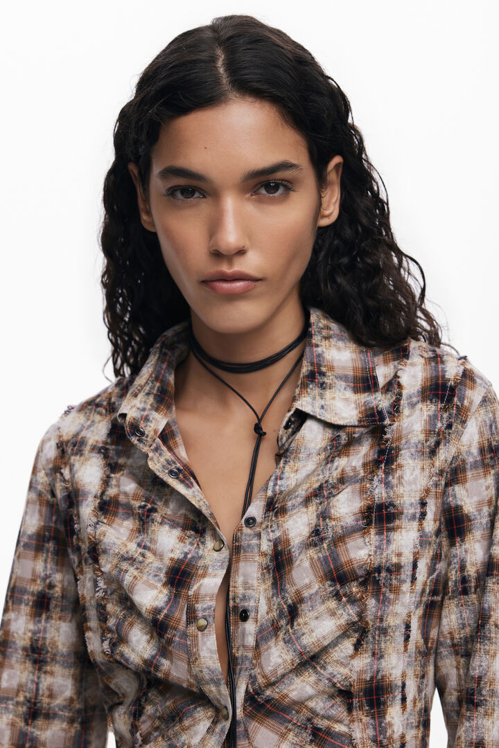 Camisa textura cuadros | Desigual