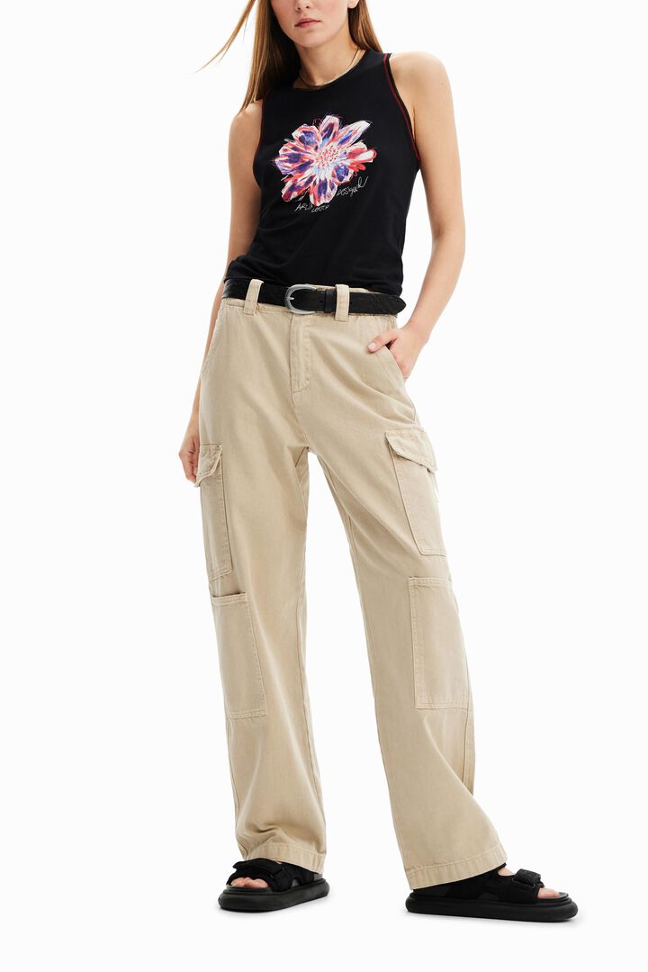Samarreta sense mànigues flor | Desigual