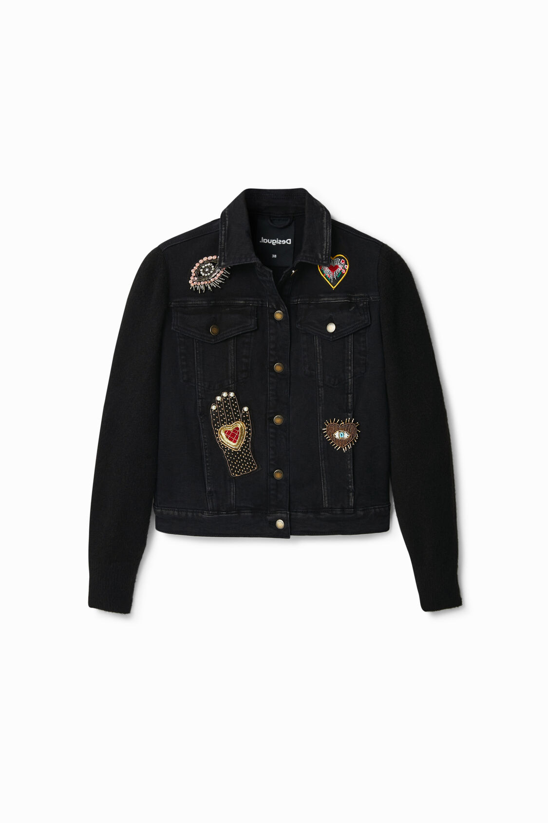 Babosa de mar Maldición destilación Chaqueta vaquera trucker híbrida | Desigual.com
