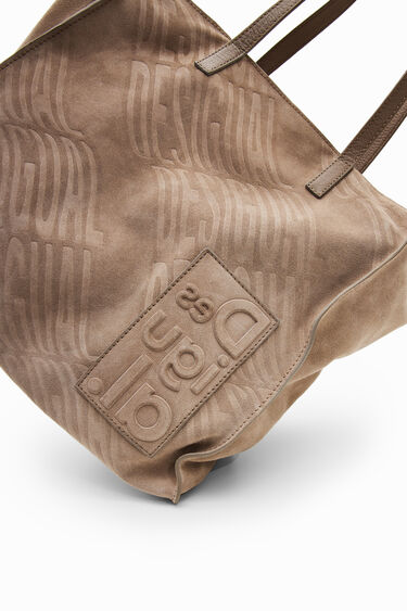 Large leather logo bag | Desigual