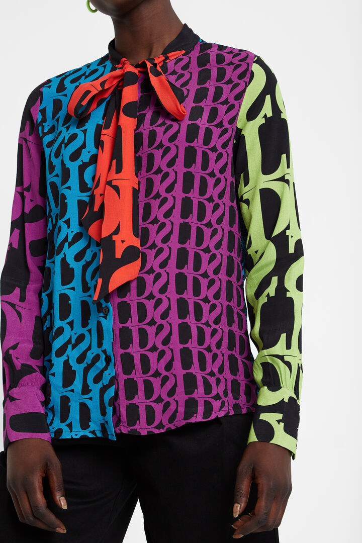 Blouse à nœud et logomanie Designed by M. Christian Lacroix | Desigual
