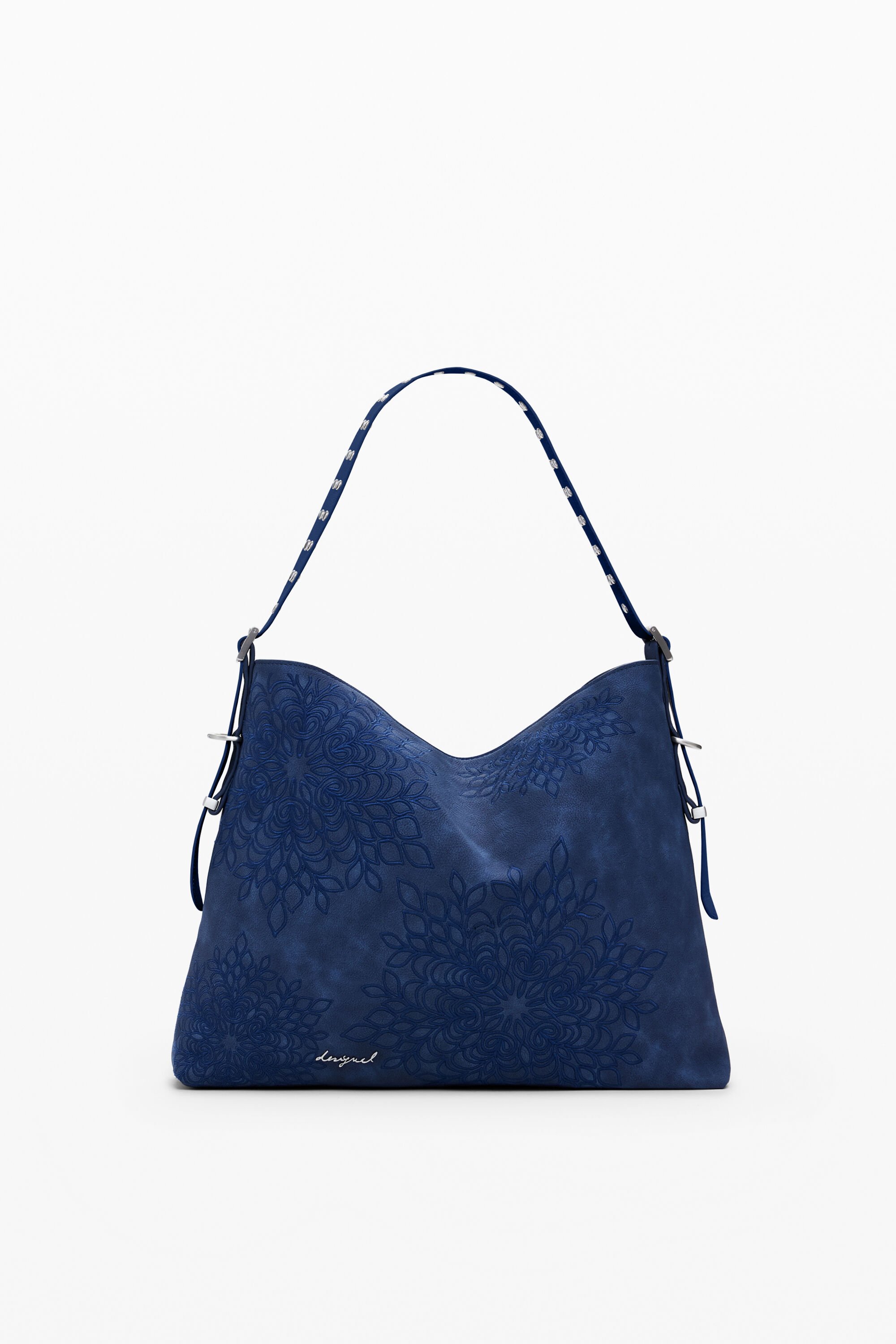 Mittlere Schultertasche mit Mandala-Prägung