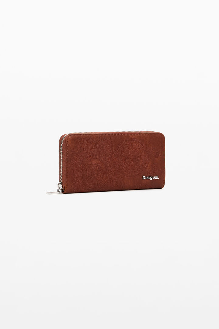 Large floral embroidery wallet | Desigual