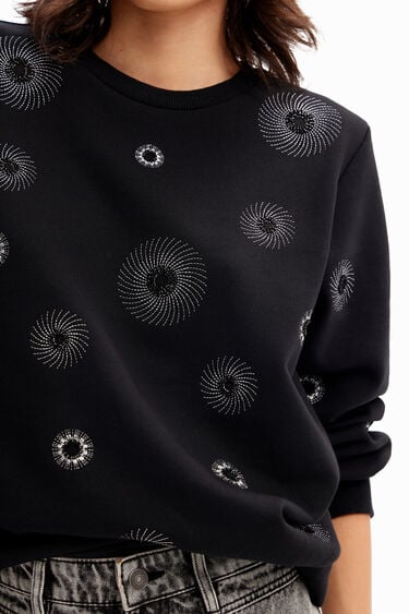 Geometric embroidery sweatshirt | Desigual