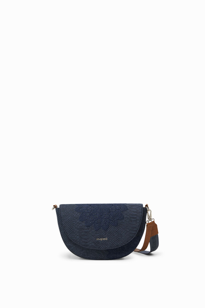 Bolso cruzado efecto piel reptil | Desigual