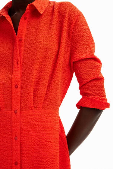 Robe-chemise courte texturée | Desigual