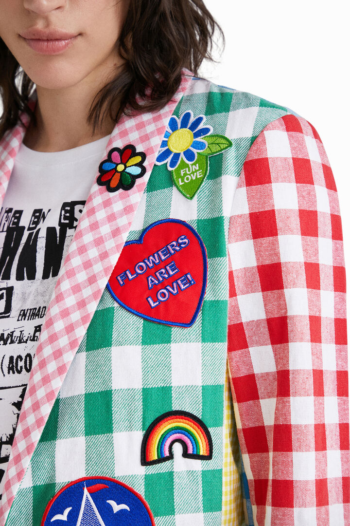Blazer patchwork cuadros Johnson Hartig | Desigual