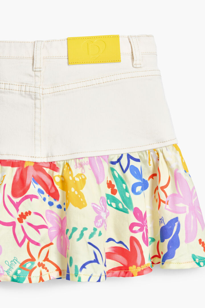 Combined floral mini skirt | Desigual