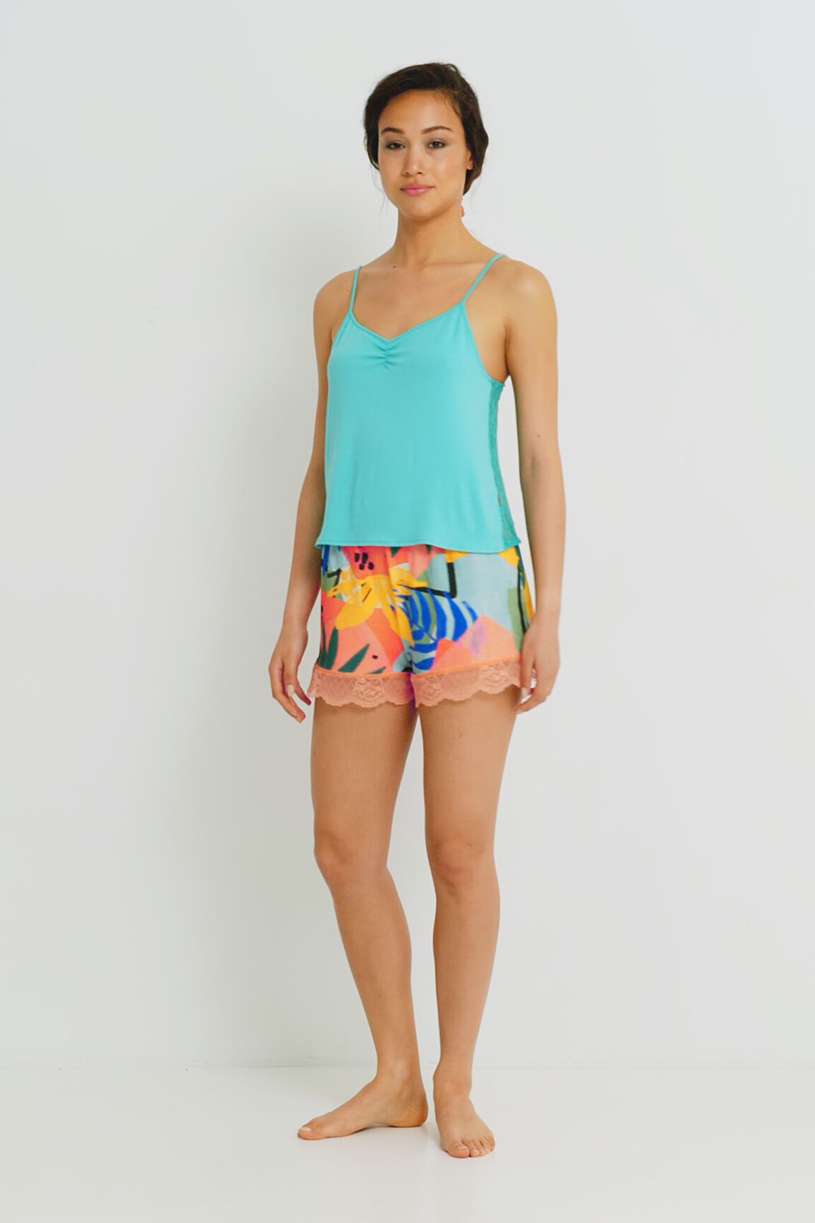 Pyjama tank top T shirt lace Desigual