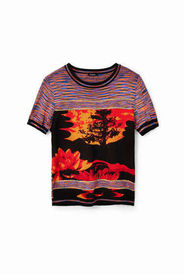 Knit landscape T-shirt | Desigual