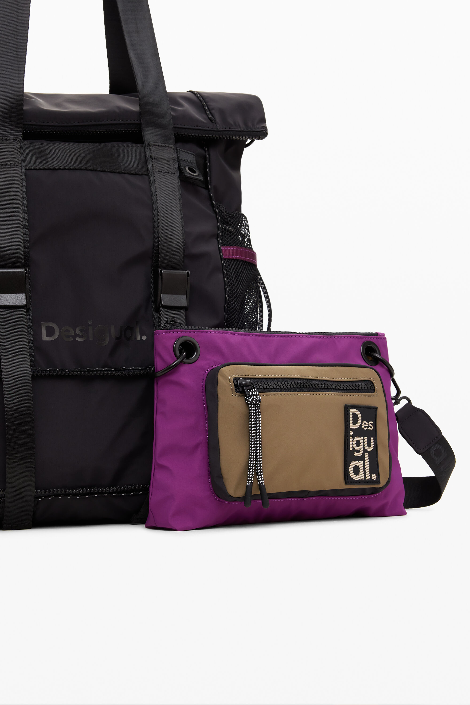 Desigual Xl Multiposition Voyager Backpack In Black