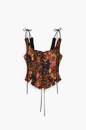 animal print corset top | Desigual