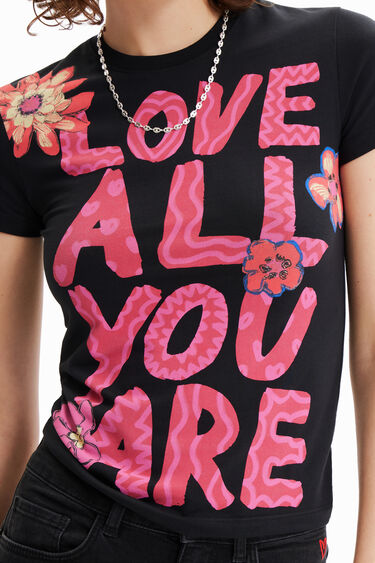 Camiseta mensaje flores | Desigual