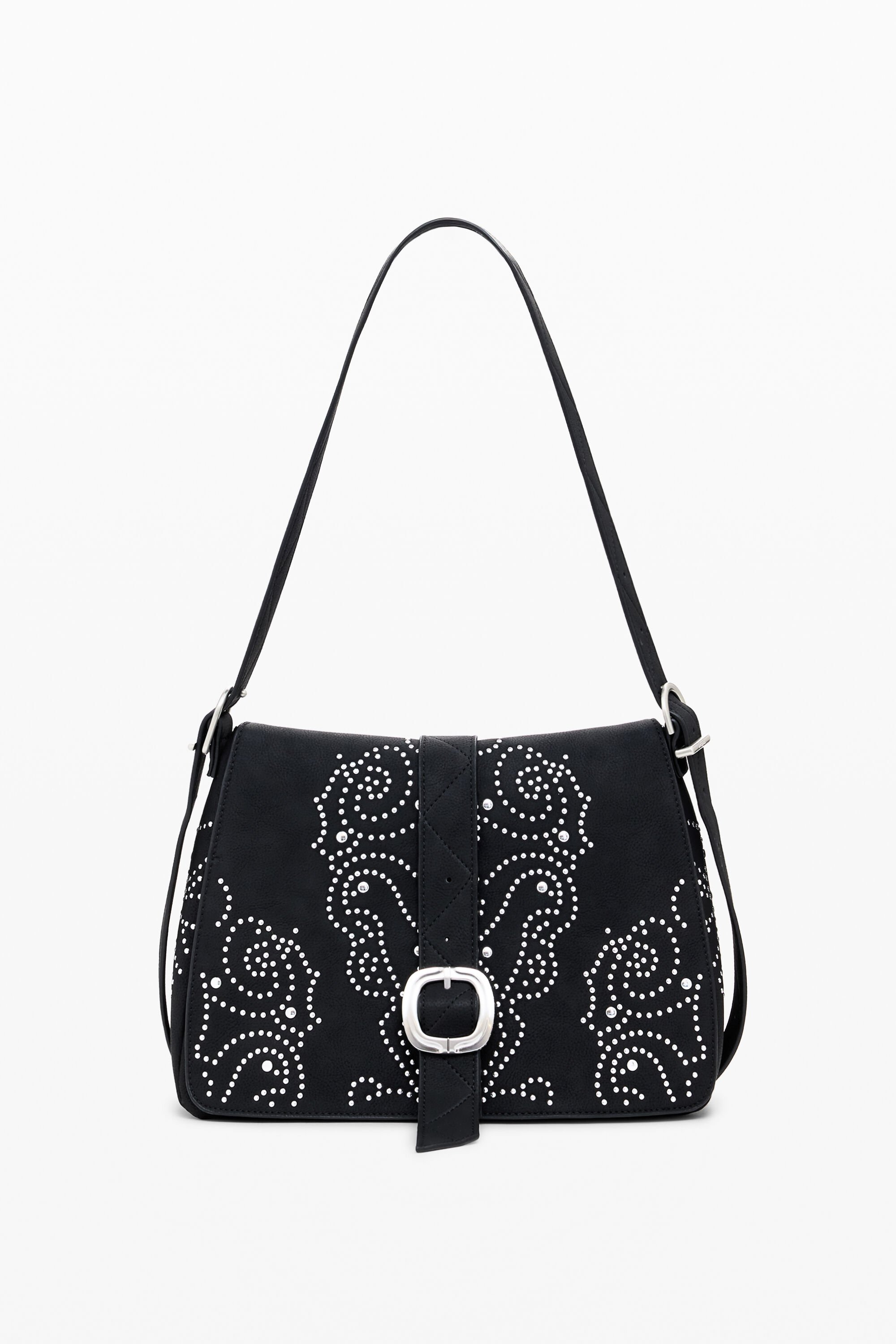 Kleine crossbody tas met leerlook en studs