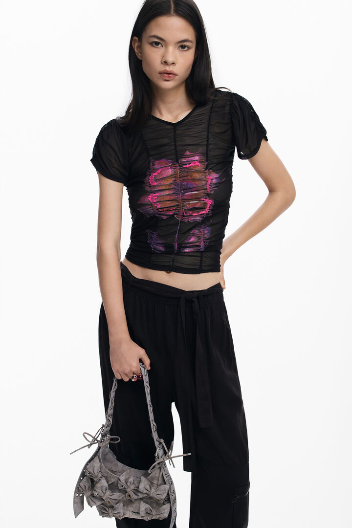 Flower tulle T-shirt | Desigual