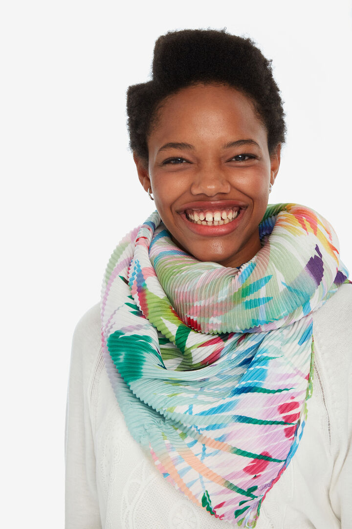 Pleated Palm Tree Scarf Palm | Desigual