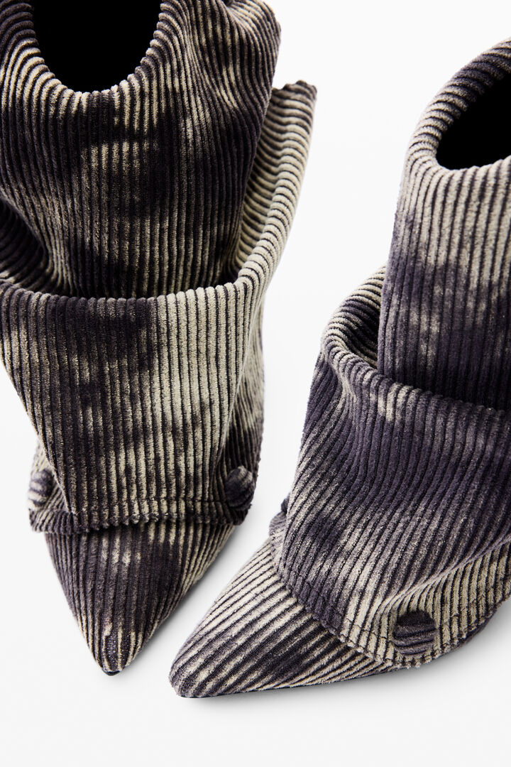 Tie-dye corduroy ankle boot