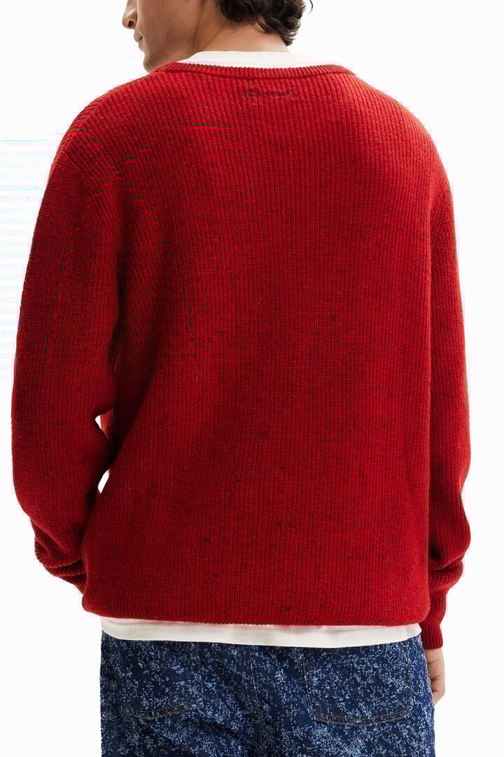 Embroidered ribbed pullover | Desigual