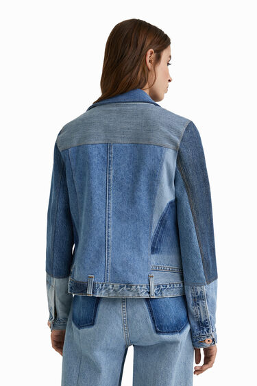 Jaqueta biker denim upcycling | Desigual