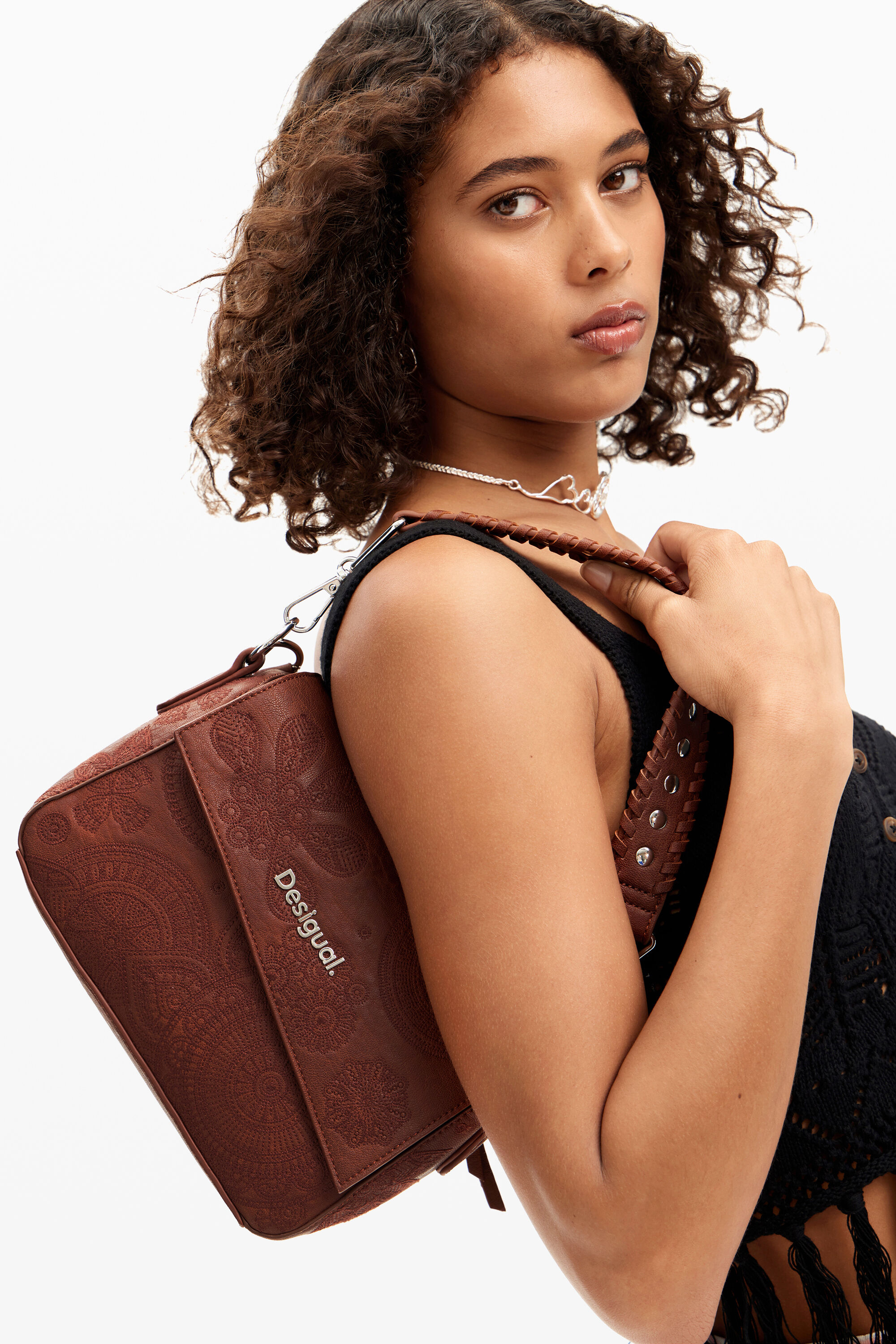 Borsa a mano S ricamata da donna I Desigual