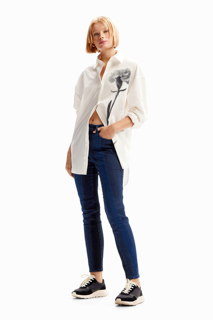 Push-up skinny jeans met naden