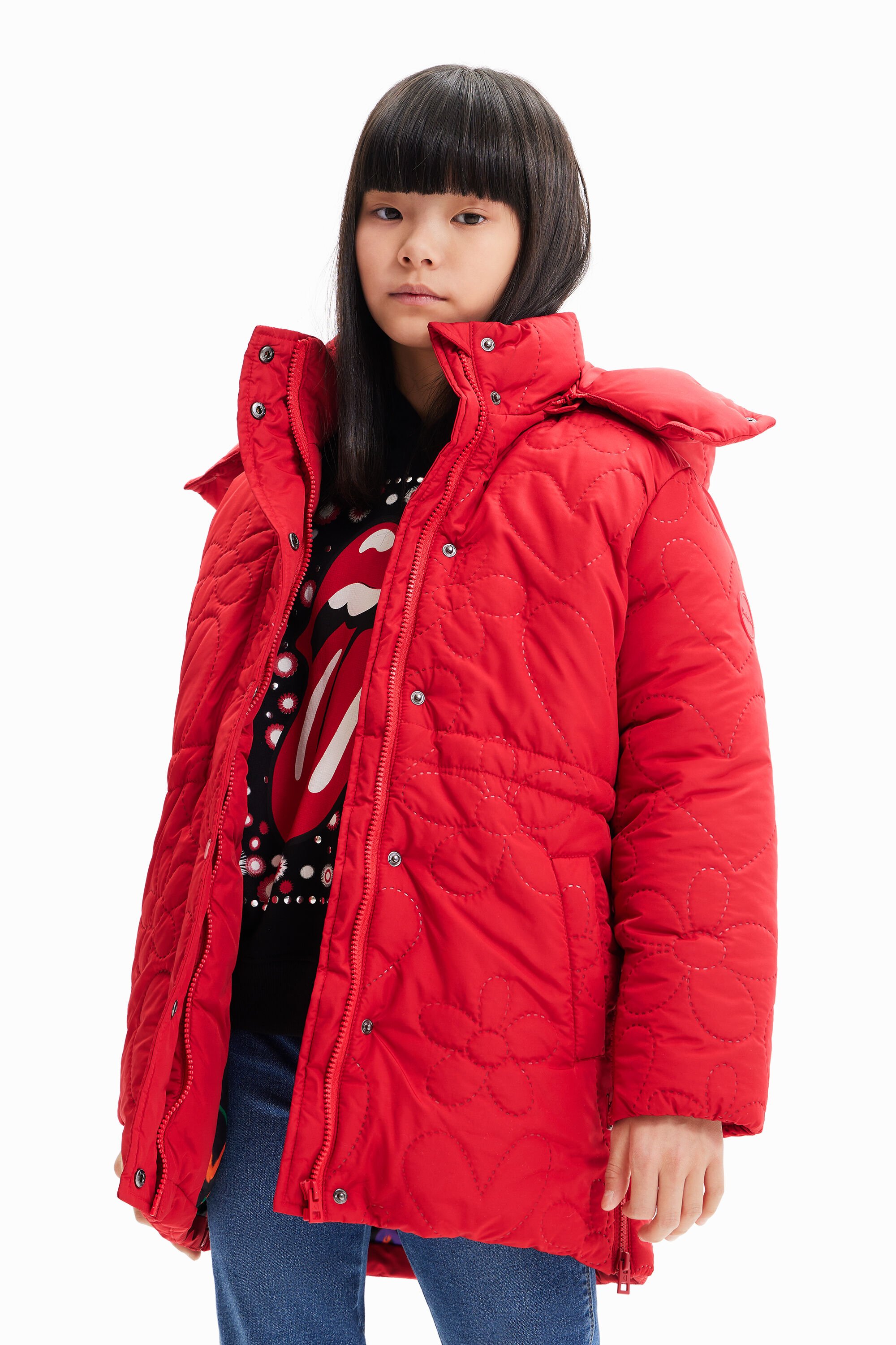 Desigual Padded heart coat