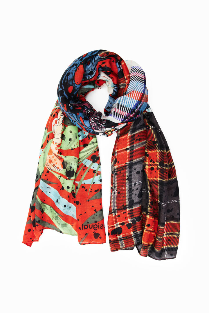 Foulard rectangulaire patchwork | Desigual