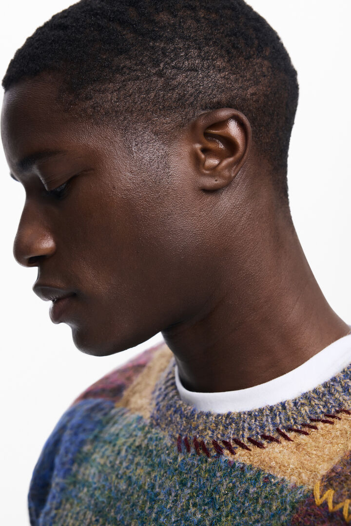 Thick patchwork sweater | Desigual