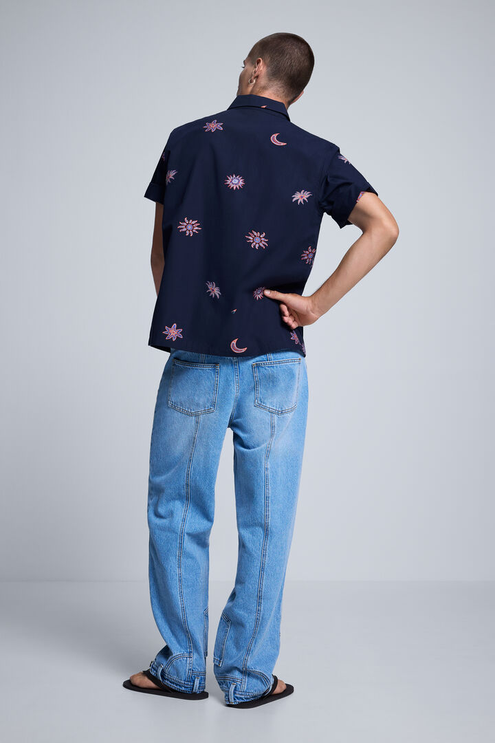 ジャカード柄シャツ